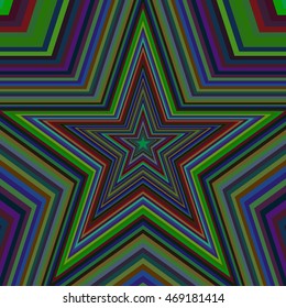 Multicolored vibrant star pattern. Vector illustration.