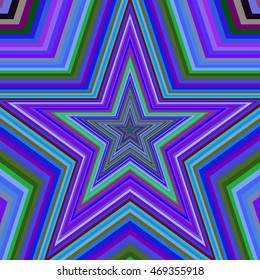 Multicolored vibrant star pattern. Vector illustration.
