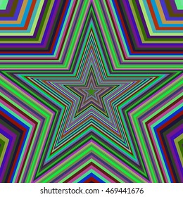 Multicolored vibrant star pattern. Vector illustration.