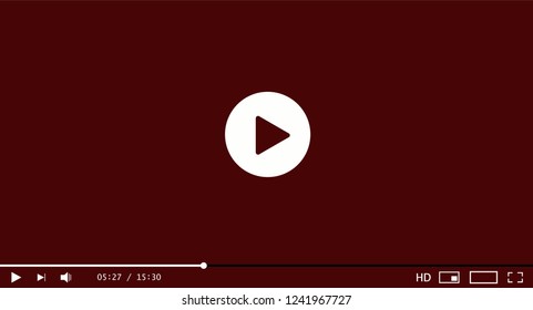 Multicolored video player template. Vector illustration