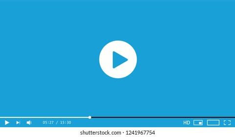 Multicolored video player template. Vector illustration