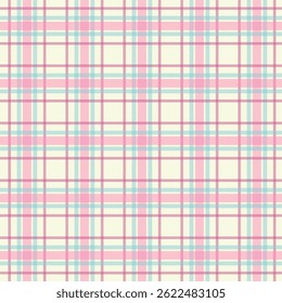 Multicolored vintage autumn plaid pattern - seamless tartan check fabric design for textile, fashion and digital backgrounds