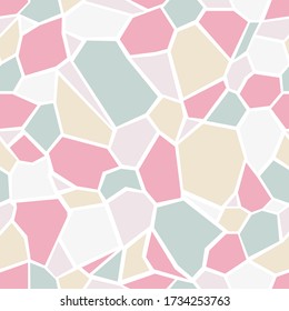 Multicolored vintage mosaic, effect of pieces of glass. Seamless pattern for fabric, wallpaper, wrapping paper.