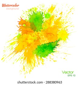 Multicolored watercolor splash blot. Vector illustration. Vector EPS10. 