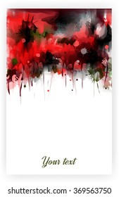 Multicolored watercolor splash on a white background.