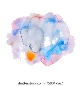 Multicolored watercolor stain 