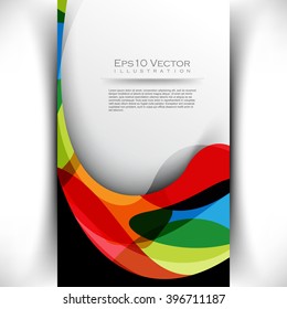multicolored wave elements corporate concept material background eps10 vector illustration