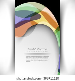 multicolored wave elements corporate concept material background eps10 vector illustration