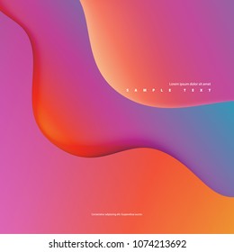 Multicolored Waves Lines. Modern and Abstract Background. Stock Vector Illustration. Minimalist Creative Design Concept.