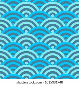 Multicolored waves pattern. Seamless vector background.