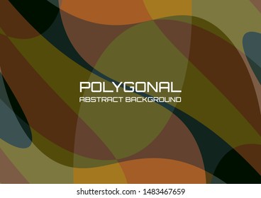 Multicolored waves polygonal background. abstract illustration suitable for cover for brochure booklet poster or background for banner.