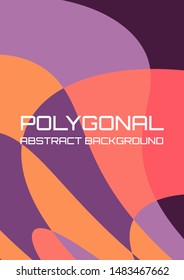 Multicolored waves polygonal background. bstract illustration suitable for cover for brochure booklet poster or background for banner.