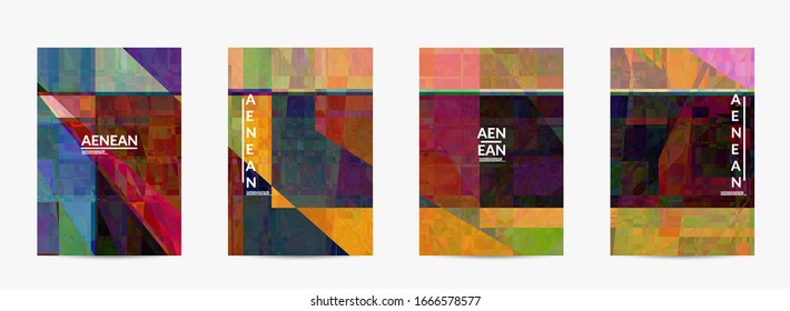 Patrón ondulado multicolor que se solapa con formas filtradas degradadas. Vibrante efecto luz vidriera o pintura arte cubismo. Plantilla de vector abstracto para tecnologías de marketing.