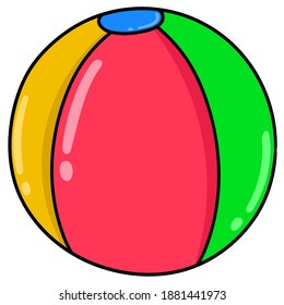 multicolored wind ball, doodle icon image. cartoon caharacter cute doodle draw