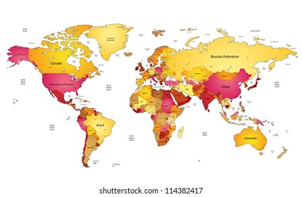 レトロな世界地図のベクターイラスト のベクター画像素材 ロイヤリティフリー