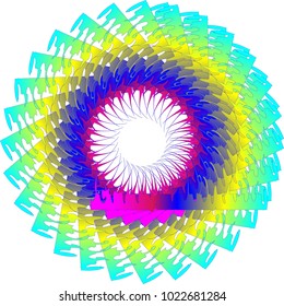 multicolores wavy circular abstract pattern