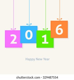 Multicolors 2016 Numbers Happy New Year Background