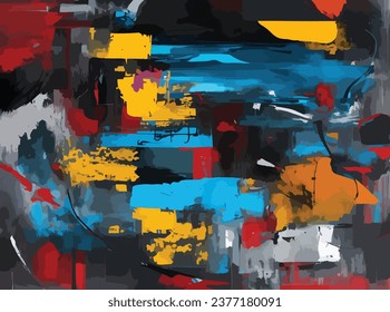 Multicolors Abstract paint For Background।Different Colours paint art For Wal Mural and Vector