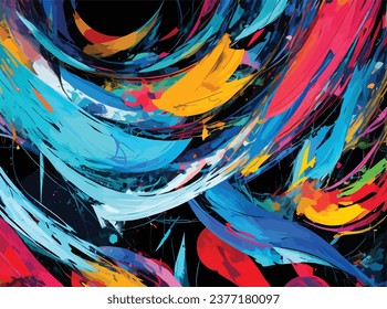Multicolors Abstract paint For Background।Different Colours paint art For Wal Mural and Vector