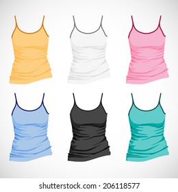 Multi-colors Women's Tank Top - Illustration