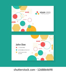 Multicolour Abstract Business Card Template
