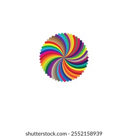 Multicolour flower  Children`s colorful toy wind turbine isolated on white background