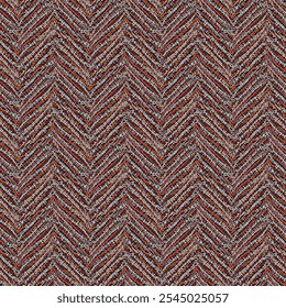 Multicolour Intricate Broken Striped Herringbone Pattern