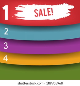 Multicolour Label. Price Tag