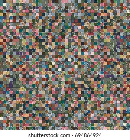 Multicolour Mosaic Tile Check Pattern