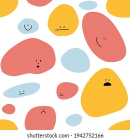 Multicolour Vector Moody Pebble Repeat Pattern