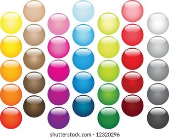 Multi-coloured balls-buttons