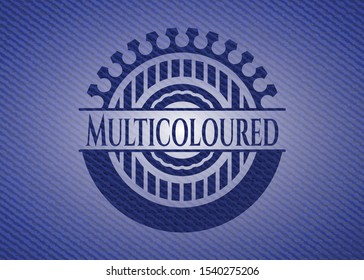 Multicoloured denim background. Vector Illustration. Detailed.