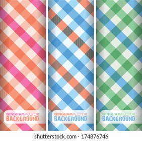 multicoloured gingham background