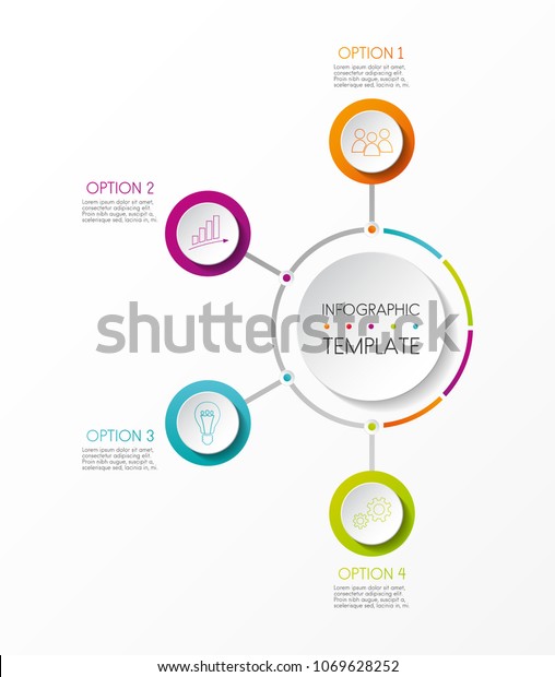 Multicoloured Infographic Template Company Milestone Vector Stock ...