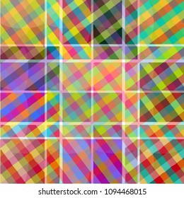 Multicoloured patterned texture in the form of square tiles