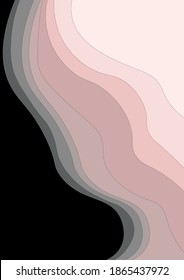 Multicoloured patterned wavy geometrics illustration 
