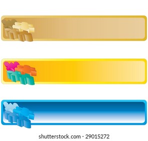 Multi-coloured pazzles on the extended rectangulars