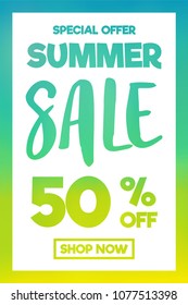 Multicoloured poster for Summer Sale. Vector.