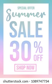 Multicoloured poster for Summer Sale. Vector.