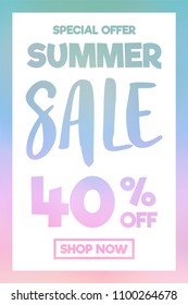 Multicoloured poster for Summer Sale. Vector.