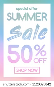 Multicoloured poster for Summer Sale. Vector.