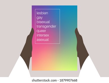 Multicoloured rainbow mesh gradient, lesbian, gay, bisexual, transgender, queer, intersex, asexual people community, LGBT rights