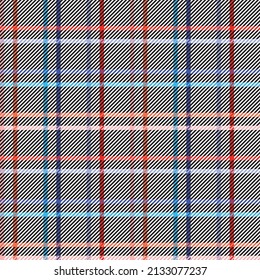 Multicoloured shadow grid check. Seamless vector plaid pattern suitable for fashion, home decor and stationary.