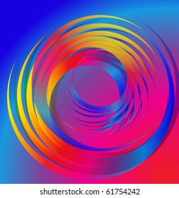 Multi-coloured spiral