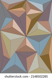 Diseño de arte vectorial multicolor. Estructura irregular de rectángulos, mosaico 3D