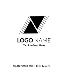 Multiconcept Business Logo for property, real estate, apartment, residential, developer, creative studio, industrial, roof, financial, builder, music. illustration flat, modern, black and white.