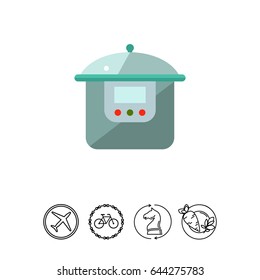 Multicooker flat icon