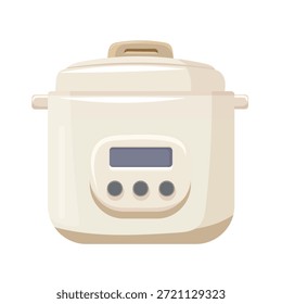 Multicooker. Flacher Vektorclipart, Illustration mit isoliertem Hintergrund.