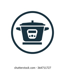 multicooker icon, on white background