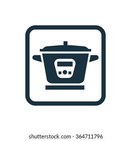 multicooker icon, on white background